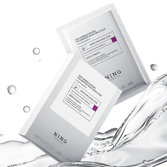 Smile Line & Under Eye Patches – 4-Peptide Anti-Wrinkle Treatment with Collagen, Caffeine & Niacinamide – Firming, Hydrating, Brightening Face Pads for Laugh Lines, Eye Bags, 10 Pairs