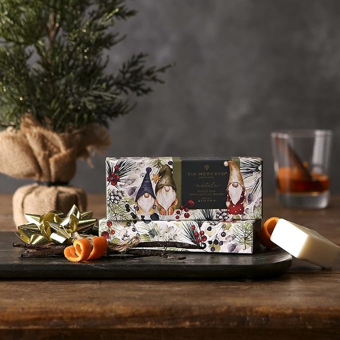 Via Mercato Natale Winter Woods Holiday Collection, Soap Gift Set, Assorted Scents