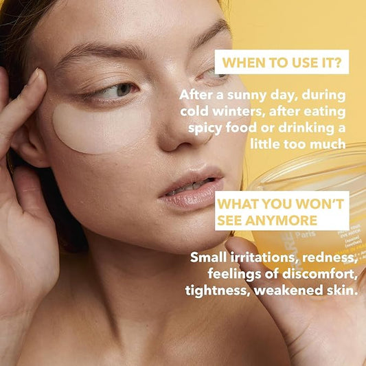 Trésor Solaire - Soothing Under Eye Patches - Soothing & Strengthening - With Vitamin E & Arnica - Brightening, Firming & Revitalizing - Multi-Active Serum Formula - 30 Pairs