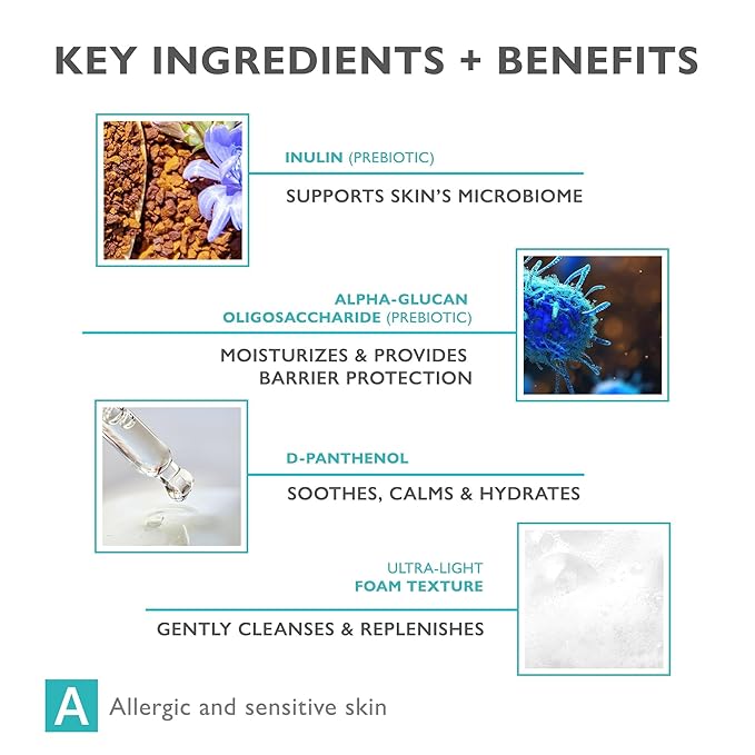 Soothing Cleansing Foam, Face & Eye Cleanser, Face Wash Gently Removes Makeup & SPF, Helps Hydrate & Strengthen Sensitive Skin, Ultra-Gentle Hypoallergenic, PURI-SENSILIUM, 5.07 fl oz