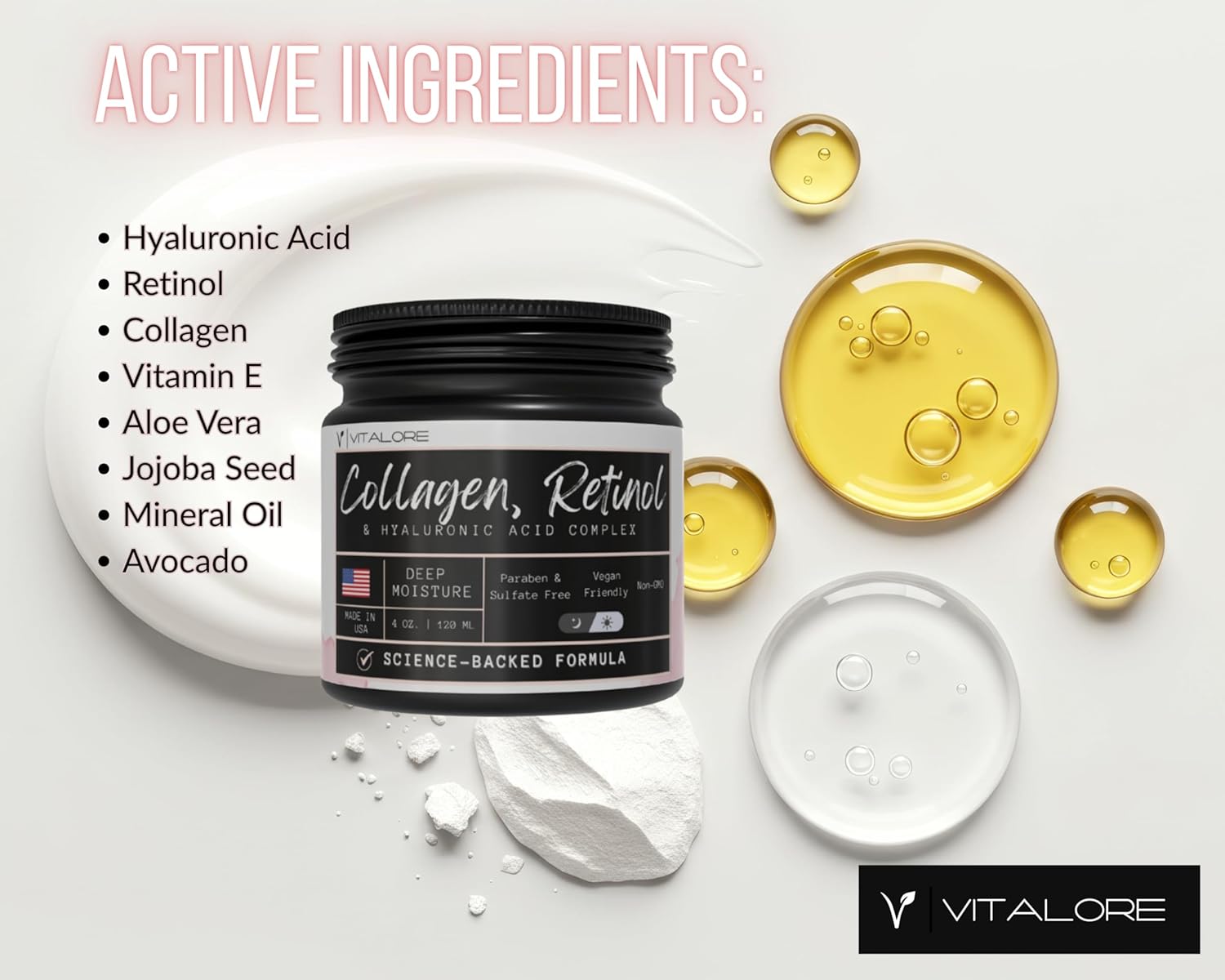 Collagen & Retinol Anti-Aging Face Cream with Hyaluronic Acid