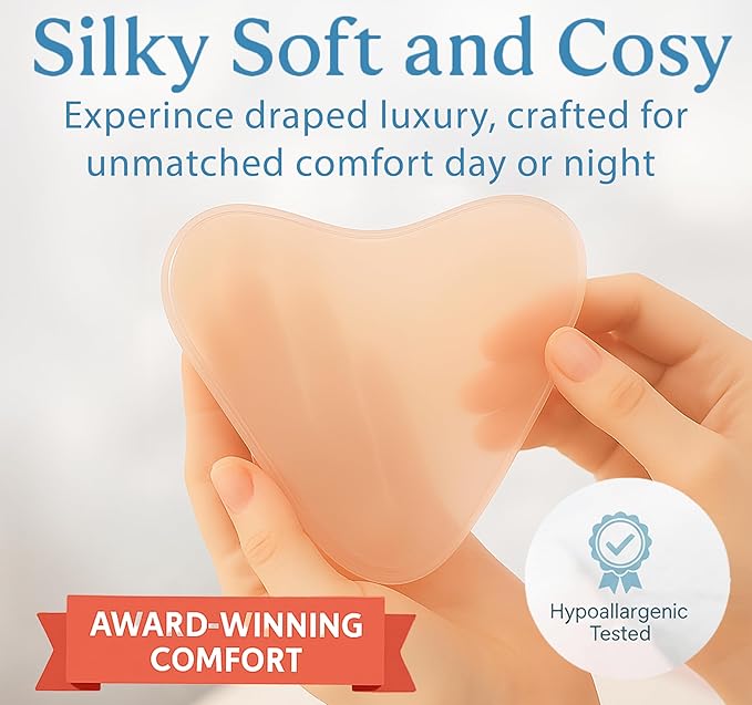 Reusable Silicone Chest Wrinkle Patches – Set of 2 Decollete Pads to Prevent Cleavage & Side-Sleep Lines