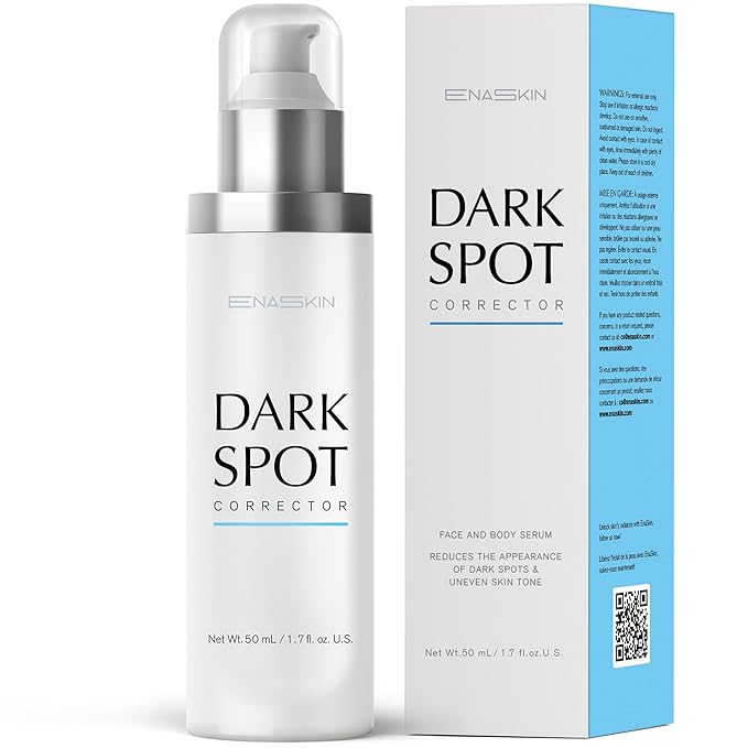 EnaSkin Dark Spot Remover for Face and Body: Advanced Formula Spot Corrector Cream to Fade Age Spots, Sun Spots, Freckles, Melasma, and Brown Spots for Women and Men (1.7 Oz)