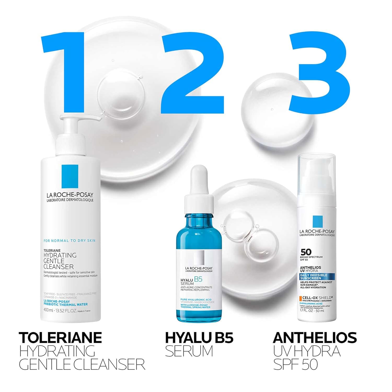 La Roche-Posay Hyalu B5 Hyaluronic Acid Serum – Hydrating Face Serum with Vitamin B5 & Madecassoside for Plump, Radiant Skin