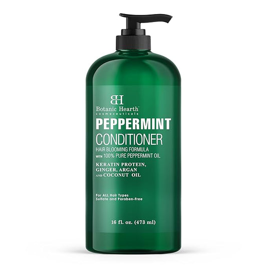 Botanic Hearth Peppermint Hair Conditioner | Hair Conditioner For Dry Damaged And Color Treated Hair | Volumizing Conditioner For Fine & Thin Hair | Paraben & Sulfate Free | Men & Women | 16 Fl Oz