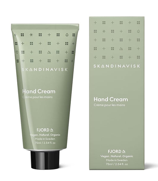 Skandinavisk FJORD Hand Cream, Scent Notes: Green Apple, Pear Blossom, Orchard Fruits and Redcurrants, Vegan Formula, 2.54 fl. oz.