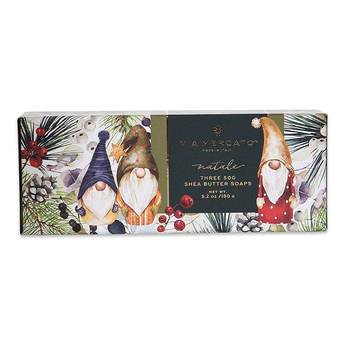 Via Mercato Natale Winter Woods Holiday Collection, Soap Gift Set, Assorted Scents