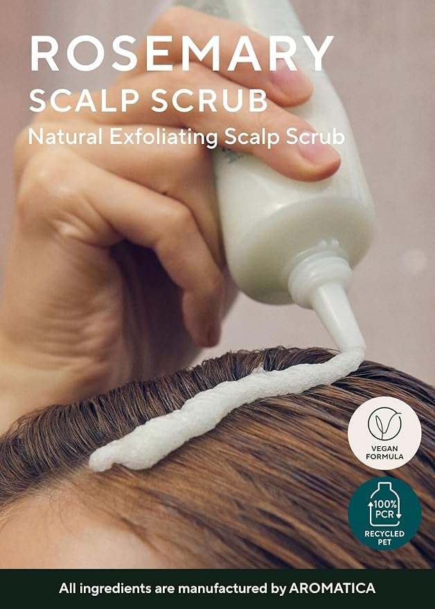 AROMATICA Rosemary Scalp Scrub (2 Pack) 5.82oz / 165g, Gift Set, Sulfate-Free, Silicone-Free, Vegan, Scalp Cleansing with Salt Granules, Invigorates and Exfoliates Scalp, Micro-Exfoliate