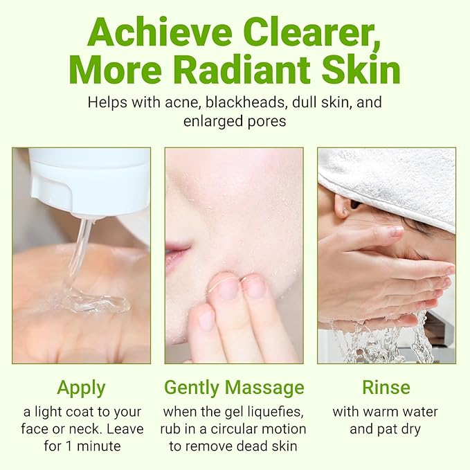 Ongaro Beauty Organic Face Scrub - Natural Exfoliating Face Wash & Enzyme Peel for Sensitive Skin - Facial Scrub Exfoliator for Women & Men - Clear Acne & Unclog Pores - Smooths & Brightens - 4 FL OZ