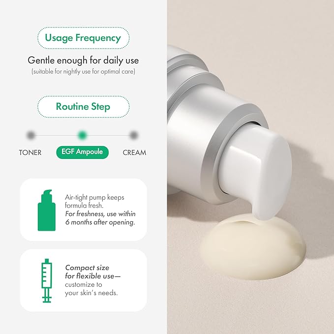 Easydew DW-EGF Melatoning Ampoule 1X - Hydrating Dark Spot Serum with Niacinamide & Glutathione for Uneven Skin - Fast Absorbing Day & Night Ampoule Korean Skin Care (Bottle 1.01 fl oz, EGF 1X)