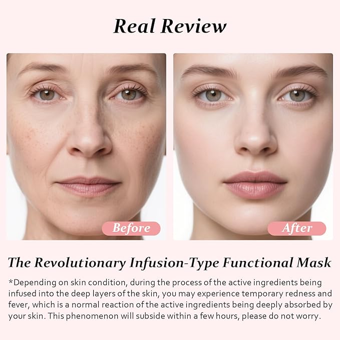 Collagen Night Wrapping Mask, Bio-Collagen Face Masks - Deep Hydrating Overnight Face Mask, Korean Skincare, Facial Treatments & Masks for Women - Firming and Moisturizing, 4-Pack