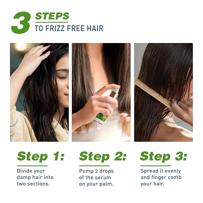 Parachute Advansed Anti-Frizz Hair Serum for Women with Coconut Milk & Vitamin E| For 48 Hour Frizz Control| Repairs Damage & Nourishes Hair| 3.3 Fl.oz.