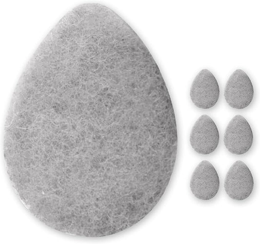 KOL Face Scrubber Pads, Charcoal Infused Exfoliating Facial Cleansing Sponges for Daily Face Wash and Makeup Removal, 6 Count