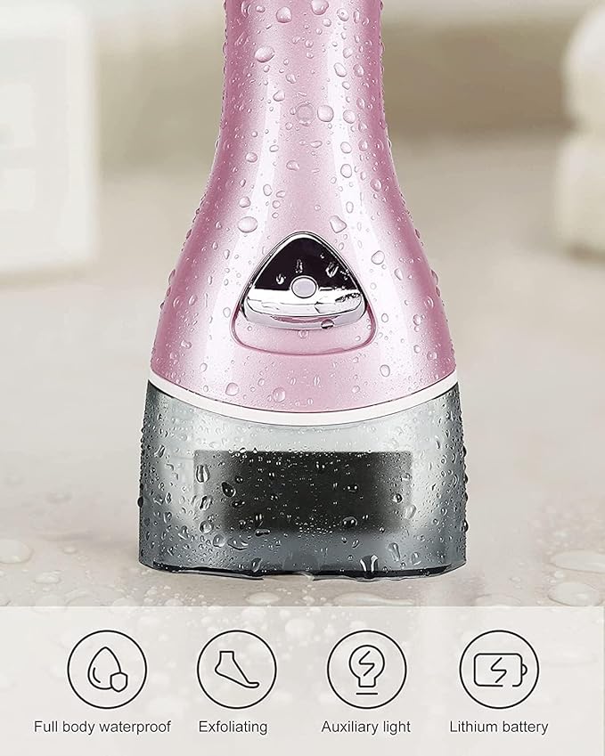 Electric Foot Callus Removers Rechargeable,Portable Electronic Foot File Pedicure Tools, Electric Callus Remover Kit,Professional Pedi Feet Care Perfect for Dead,Hard Cracked Dry Skin（Pink）