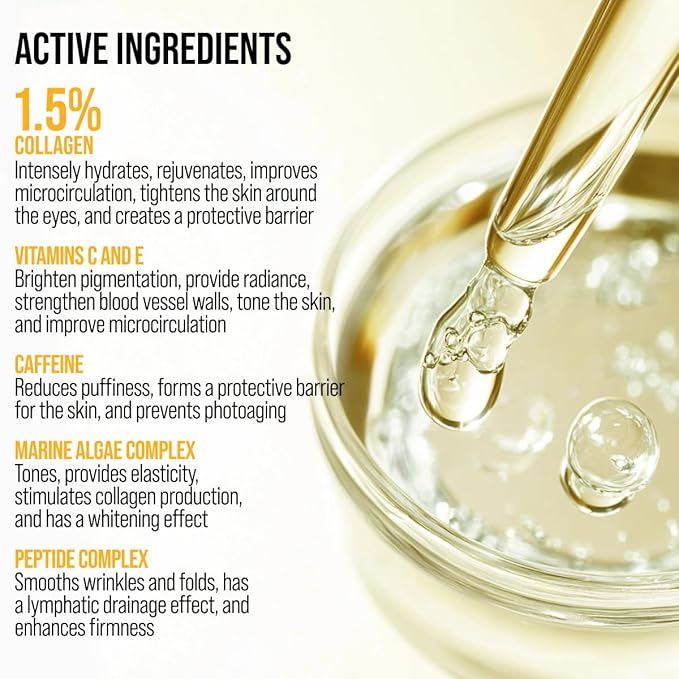 7DAYS Eye Cream with Collagen – Korean Skin Care Under Eye cream Treatment with Cooling Applicator, Anti Aging & Brightening Formula for Puffiness and Fine Lines – 0.6 fl. oz