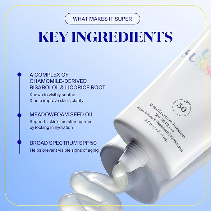 Supergoop! Unseen Sunscreen SPF 50 Invisible Sun Protection for Face - Broad Spectrum Face Sunscreen + Makeup-Gripping Primer - Weightless, Scentless, Oil Free - For All Skin Types - 0.68 fl oz