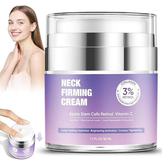 BLAUSE Neck Firming Cream, Retinol Cream for Face with Collagen and Hyaluronic Acid, Neck Creams for Tightening and Firming for Man & Women, 1.7 Fl oz Crepey Skin Creams for Face and Neck (1pcs)