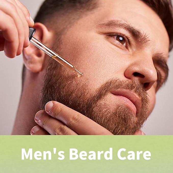 Hair Growth Oil, 6-in-1 Serum with Cold Pressed Castor, Coconut, Rosemary, Argan Oils, Biotin, Caffeine for Hair, Eyelashes, Eyebrows and Beard, 2 Fl Oz/pcs