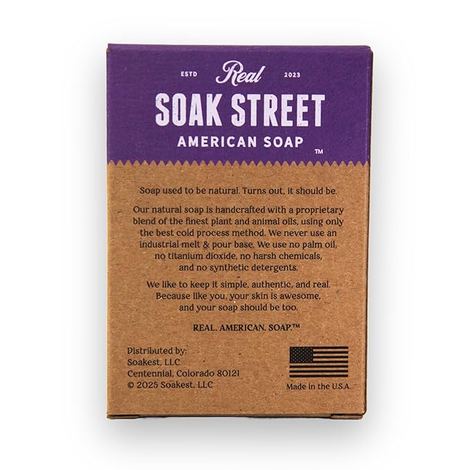 Real American Soap with Goat Milk, Lavender & Lemongrass (3 Pack) – Long-Lasting, Moisturizing Natural Bar Soap with Grass Fed-Tallow, Gentle Conditioning Lard, & Coconut Oil – Daily Use