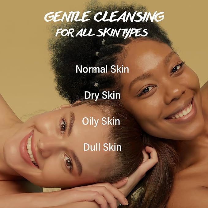 Turmeric Exfoliating Face Wash Vitamin C Facial Cleanser Microdermabrasion Exfoliator Face Scrub Foaming Cleanser Removing Blackhead Acne Moisturizing Soft Natural Skin Care for Women Men