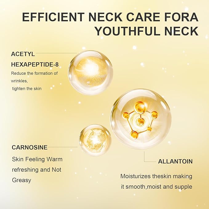 AH-8 Firming Neck Cream for Crepey Skin Body Care Comfort- Neck Firming Cream Contains Hexapeptide, Moisturizing, Tightening Lotions Cosmetic Skin Care & Repair for Women and men, Day & Night Use