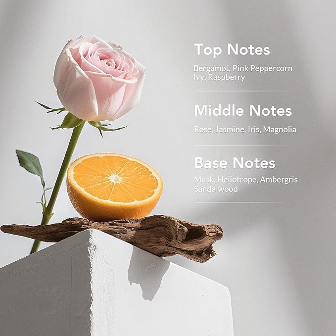 Kustie Rose Anti-Aging Body Wash, Real Petals & Rose Oil, 24H Fragrance & Deep Moisturizing, Clear Free Radicals Cleanse Perfume Shower Gel for Dry & Mature Skin with Pump Bottle, 12.8 fl oz