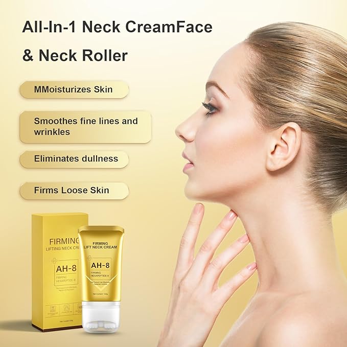 AH-8 Firming Neck Cream for Crepey Skin Body Care Comfort- Neck Firming Cream Contains Hexapeptide, Moisturizing, Tightening Lotions Cosmetic Skin Care & Repair for Women and men, Day & Night Use