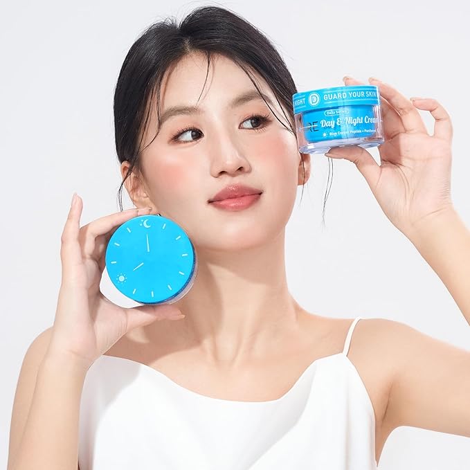 Day/Night Cream Set, Oil-Control Hydro Boost Day Gel with Blue Copper Peptide, Plumping Firming Renewal Night Cream with Panthenol, 2 in 1 Anti-aging Duo for All Skin, 2 * 1.7 Oz