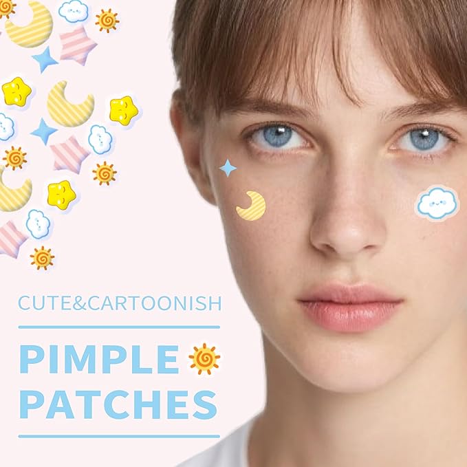 Pimple Patches,Pimple Patches for Face,Hydrocolloid Acne Patches, Pimple Patch Cute, Salicylic Acid &Tea Tree Oil,8 Unique Acne Patch Designs,148 Count