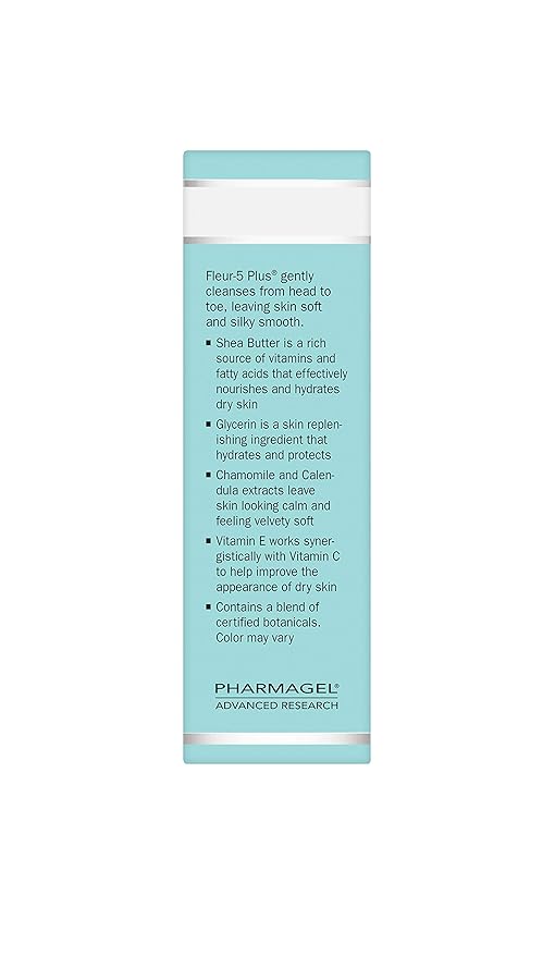 Pharmagel Fleur-5 Plus Antioxidant Gentle Cleansing Bar | Natural Daily Bath and Face Wash Soap | Deep Cleaning Soap for Sensitive Skin - 5.3 oz