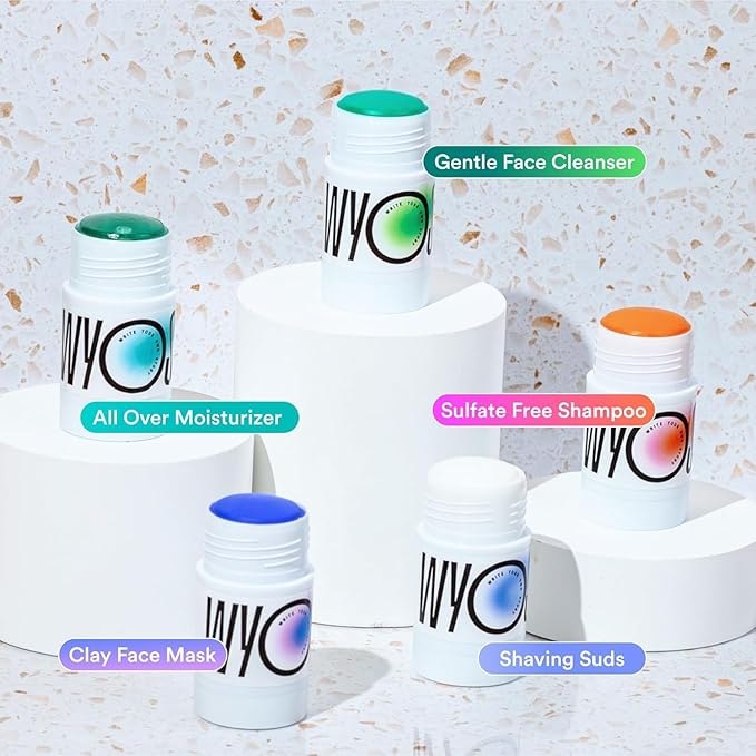 WYOS All Over Oil Stick 3 Pack, Face Body Oil Dew Hydration Shine Glow, Moisturizing Non-Greasy Formula, Travel Friendly, Leak Free, Highlighter Balm, Hair Stick, Vegan, Sulfate Free, Paraben Free