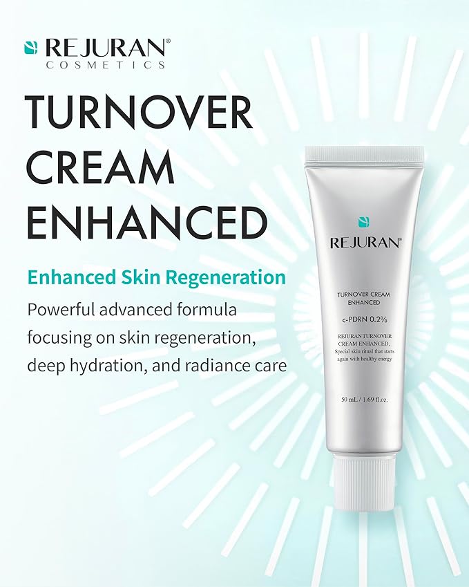 REJURAN® Turnover Cream Enhanced, DOT™ c-PDRN® - Salmon DNA PDRN Face Moisturizer for Regeneration, Deep Hydration, Collagen Boosting, and Glow-Enhancing Skin. Korean Skin Care (1.69 fl oz)