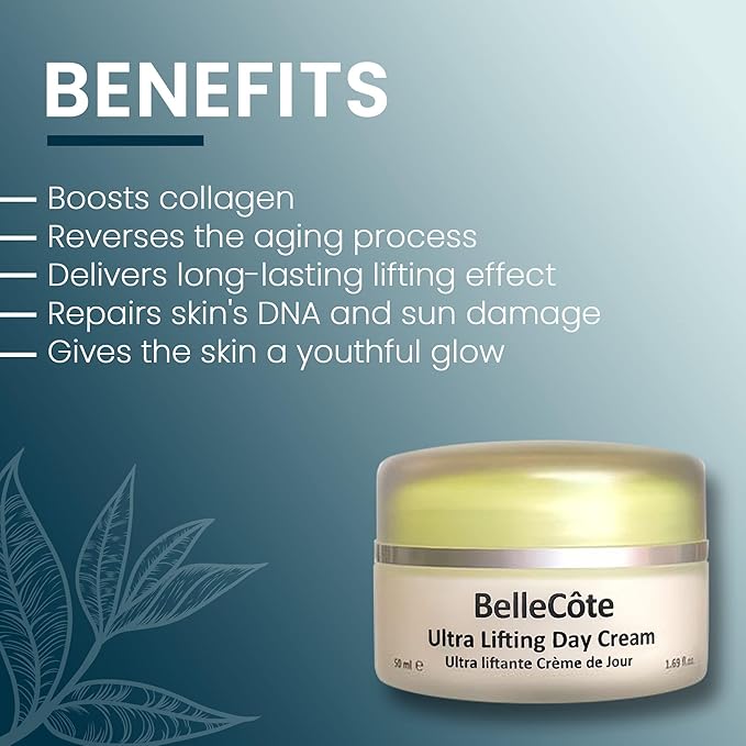 Caviar Ultra Lifting Day Cream - Anti Aging with Hyaluronic Acid, Peptides & Avocado Oil | Boosts Collagen Synthesis & Reduces Lines and Wrinkles | For Dehydrated Face Skin 1.6 fl oz