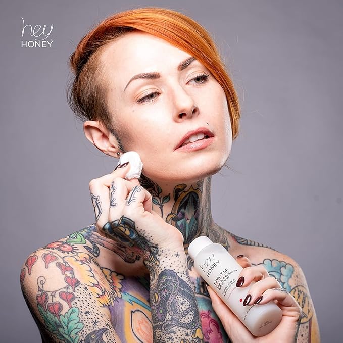 Hey Honey Tone It Up Facial Toner with Propolis Echinacea & Niacinamide | Soothes Skin Redness Hydrates & Restores Skin Barrier | Alcohol-Free Toner for Sensitive & Rosacea-Prone Skin | 5.0 oz