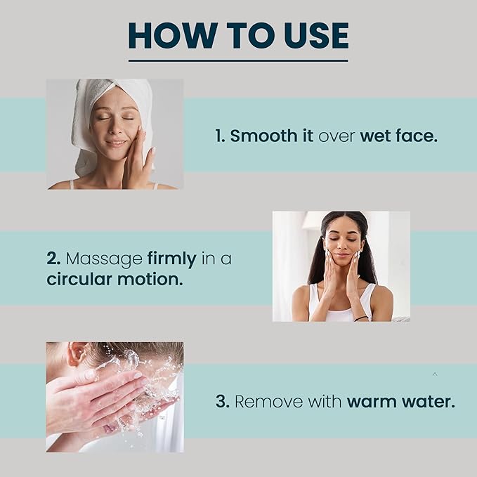 Marine Volcanic Mud Face Cleanser - Detoxifying Clay Oily & Combination Skin, Pore Reduction and Acne | Ideal Face Cleanser for Men & Women Especially After a Vigorous Workout