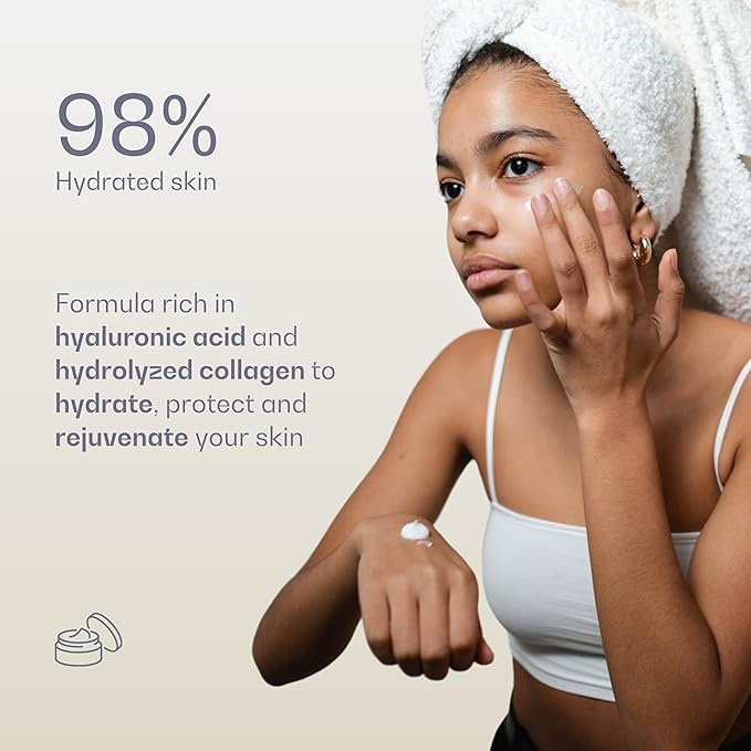 Hyaluronic Acid Youth Renewal Day Cream | Anti-Aging Moisturizer for Wrinkles and Fine Lines | Hydrating, Firming, and Smoothing Skin Care Treatment | Hydrolyzed Collagen 1.7 Fl Oz