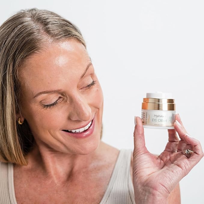 Deluvia Eye Cream Moisturizer, Under Eye and Around Eye Hydrating Eye Cream, Organic Aloe Vera, Vitamin E, Rosehip Seed Oil for Dry Skin and Wrinkles.(.5 Oz)