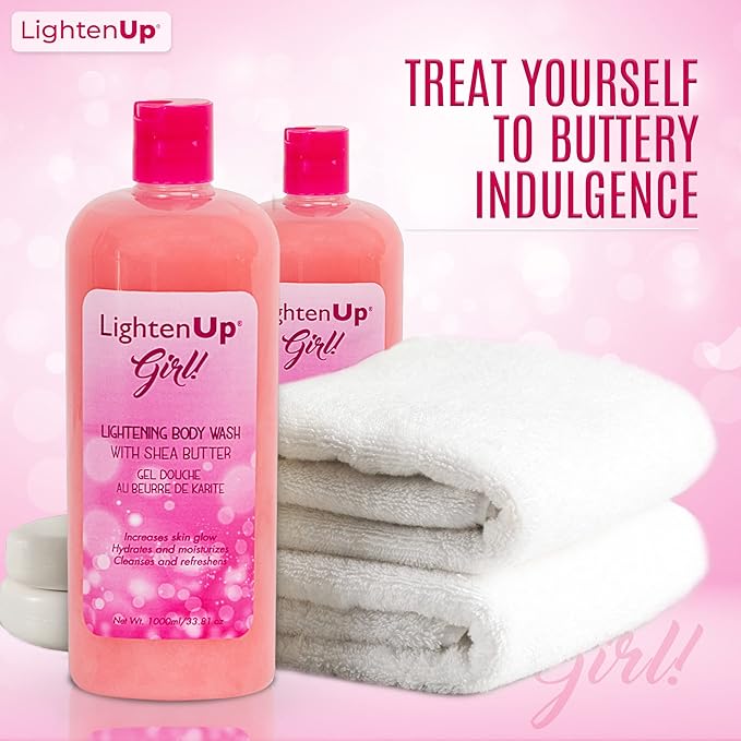 OMIC Lighten-Up Exfoliating Body Wash - 33.8 Fl oz / 1000 ml (Girl)
