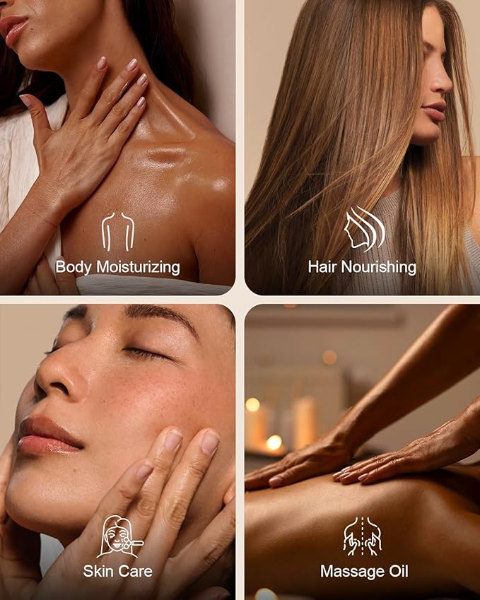 Yoken Fractionated Coconut Oil for Skin 16 Oz, 100% Pure & Natural Liquid Coconut Oil, Moisturizer for Hair, Face, Body, Carrier Oil for Essential Oils Mixing, Massage, Hexane Free, Unscented