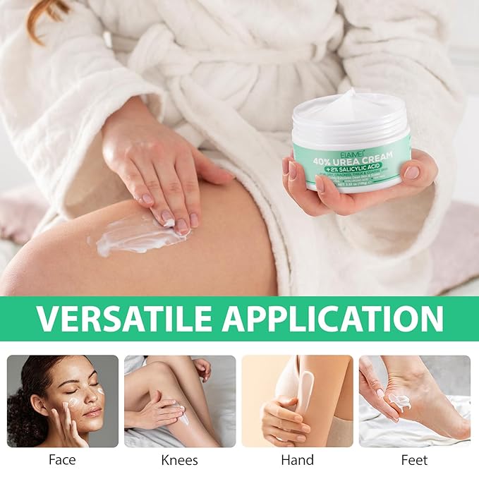 40% Urea Cream for Feet (3.52 oz), Foot Cream for Thick, Cracked, Rough, Dead & Dry Skin, Foot Lotion with 2% Salicylic Acid, Tea Tree , Aloe Vera, Moisturizer For Feet, Elbows, Hands & Knees