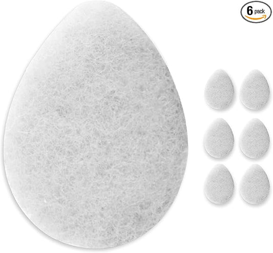 KOL Face Scrubber, Coconut Infused Exfoliating Facial Cleansing Pads, Disposable Exfoliator Face Sponge for Daily Cleaning and Makeup Removal, 6 Count
