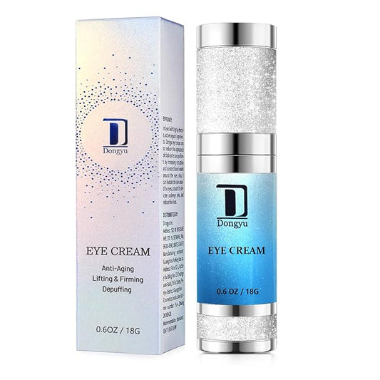 Dongyu Anti-Aging Eye Cream for Wrinkles: Under Eye Cream with Snail Mucin Caffeine for Fine Lines Puffiness - Firming Eye Serum for Women