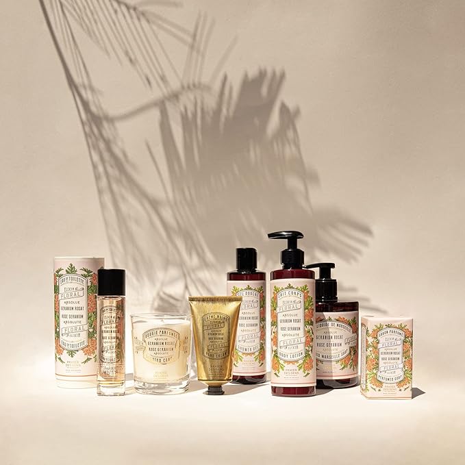 Panier des Sens - Hand Cream for Dry Cracked Hands - Rose Geranium Hand Lotion with Olive & Almond Oil - Vitamin E Skin Moisturizer with 97% Natural Ingredients - Made in France, 2.5 fl oz