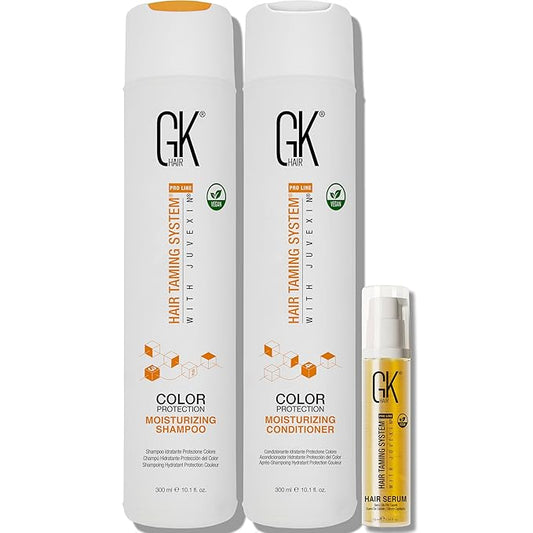 GK HAIR Color Protection Moisturizing Shampoo and Conditioner with Argan Hair Oil Combo free from Paraben and Sulfae for Damaged Frizzy Oily and Dry Hairs