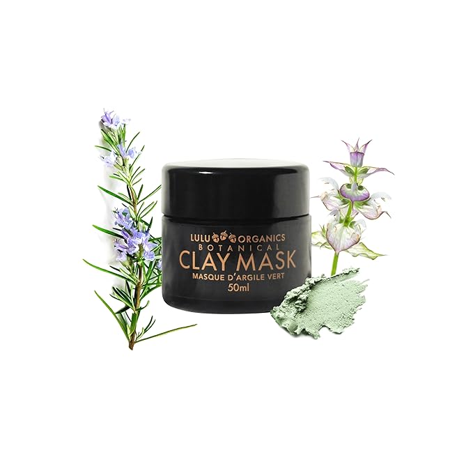 Botanical Clay Mask for Face with French Clay – Refreshing Skincare Solution for Acne, Dark Spots, Pores, Blackheads and Oily Skin, Deep Cleansing Hydrating Facial Mask - 50ml