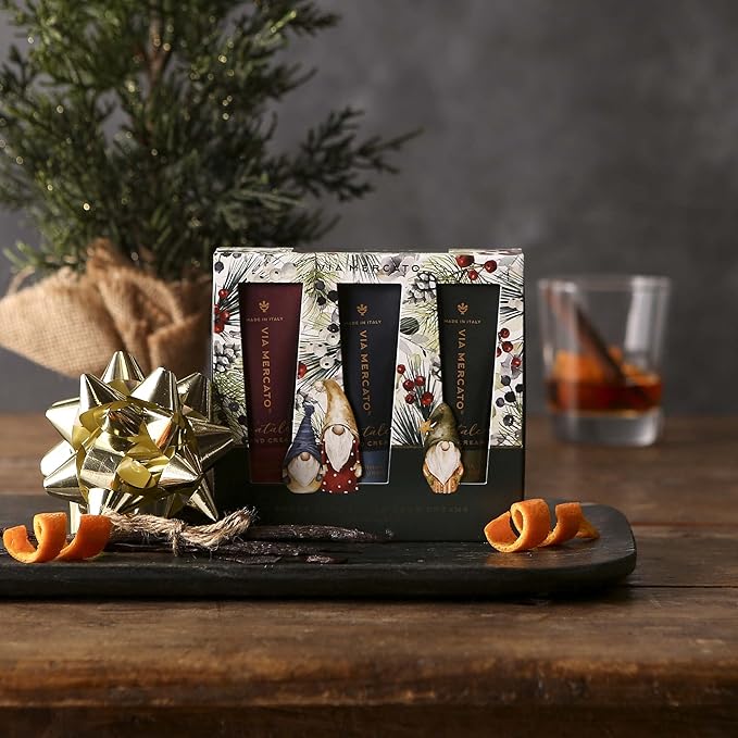 Via Mercato Natale Winter Woods Holiday Collection, Hand Cream Gift Set, Assorted Scents