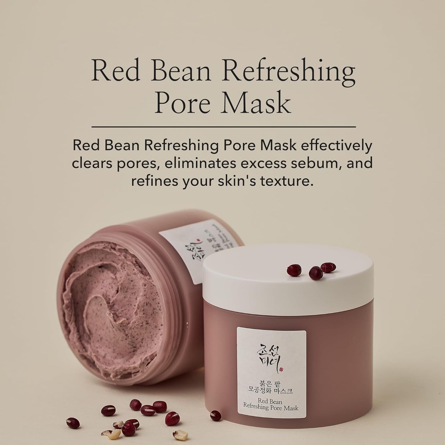🍃Beauty of Joseon Red Bean Pore Refreshing Mud Mask – Korean Hydrating Wash-Off Pack & Pore Cleansing Exfoliator (140ml)