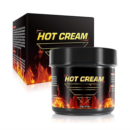 Hot Sweat Cream – Natural Workout Enhancer for Muscle Warm-Up & Skin Tightening – Supports Sweat & Circulation – for Women & Men – Belly, Thighs, Arms, 4fl.oz