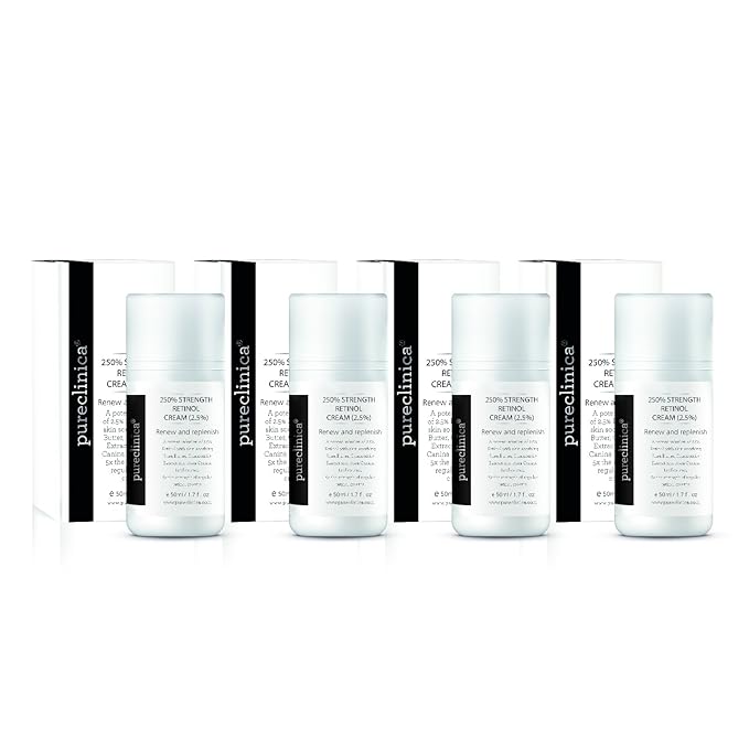 250% Strength Retinol Cream – 50ml/ 1.7 fl. oz. Potent Anti-Aging, with 2.5x Active Ingredients Compared to Competitors (4 Bottles)