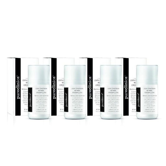 250% Strength Retinol Cream – 50ml/ 1.7 fl. oz. Potent Anti-Aging, with 2.5x Active Ingredients Compared to Competitors (4 Bottles)
